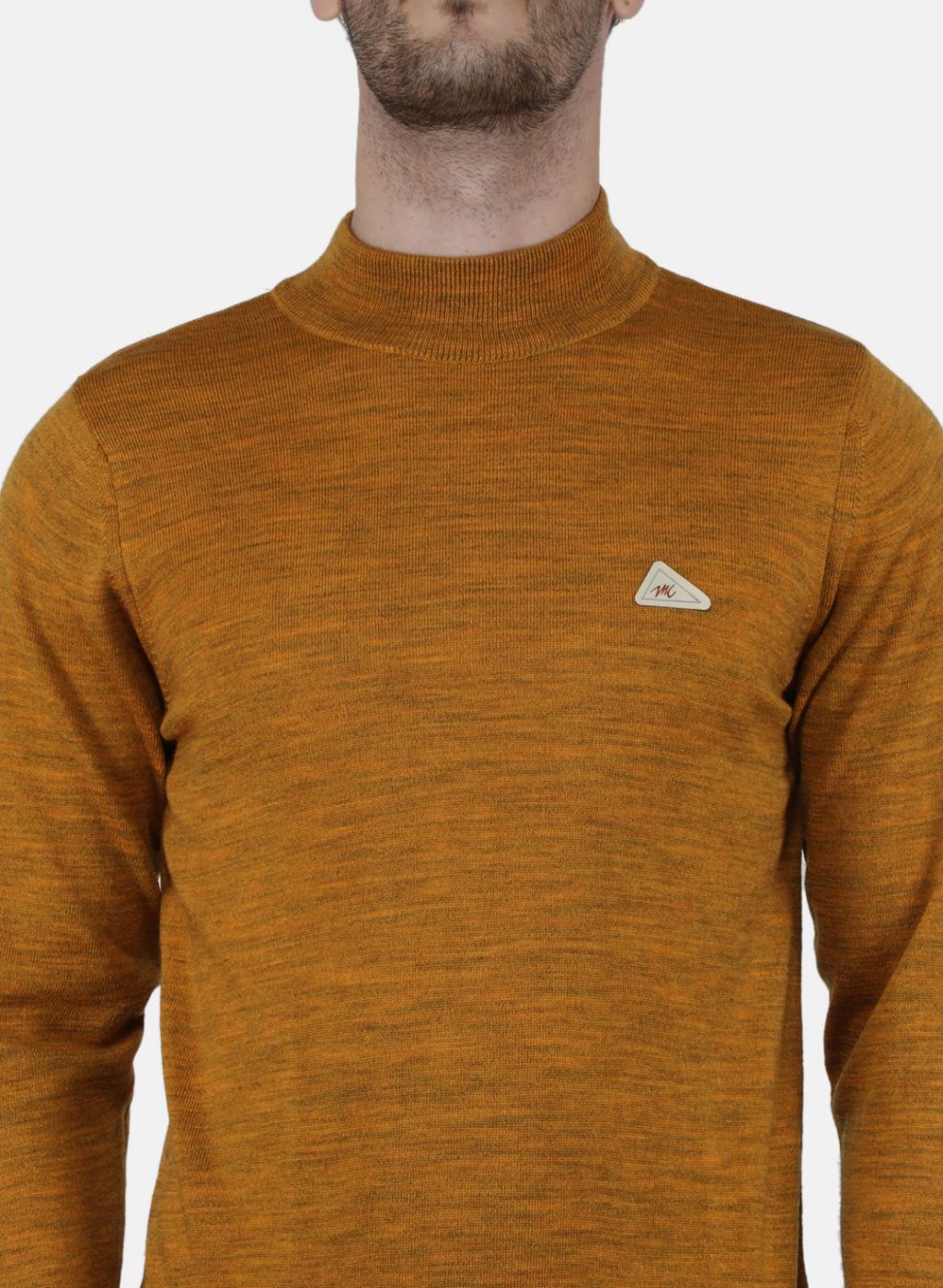 Men Yellow Solid Pullover