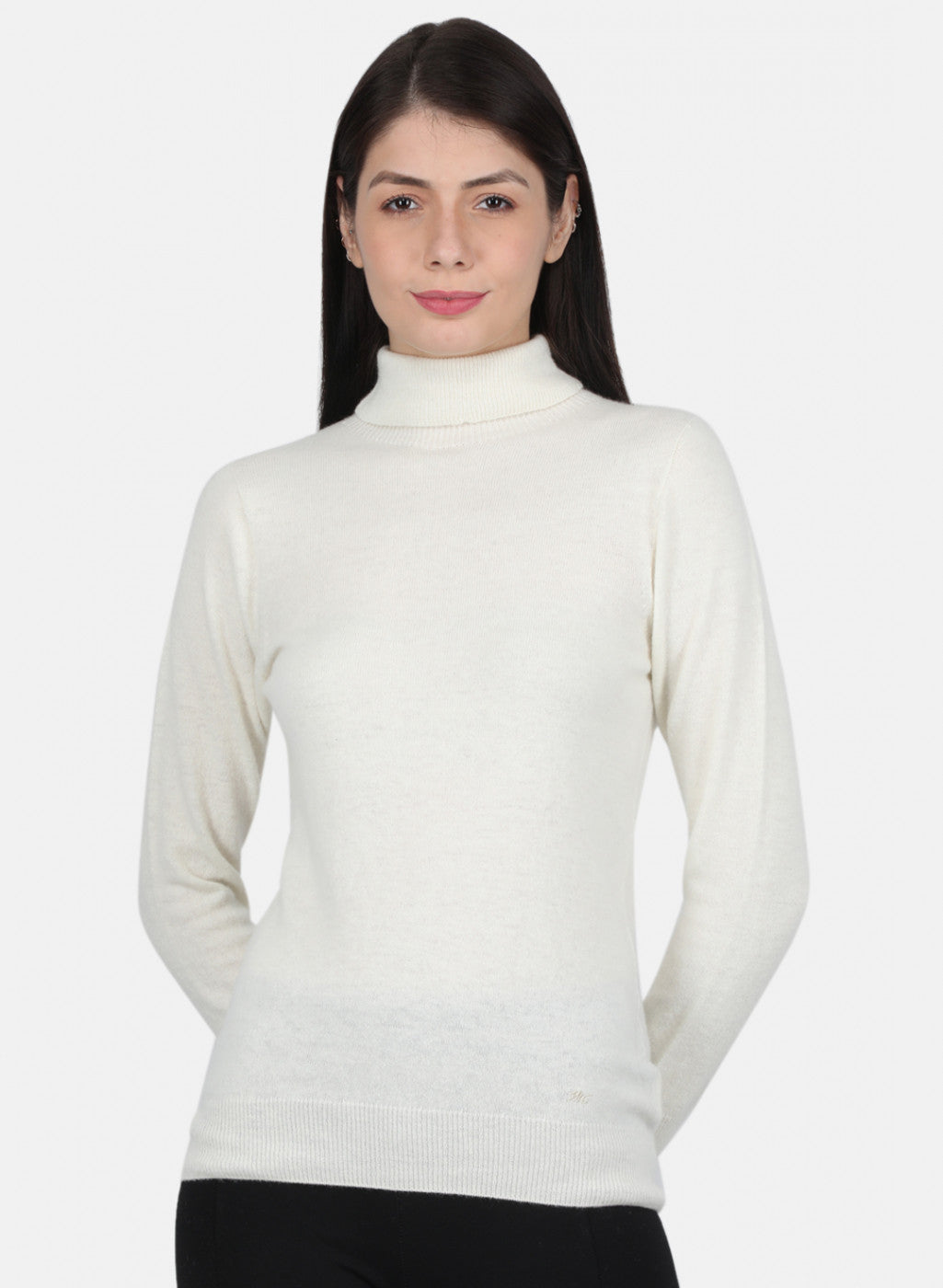 Women White Solid Top