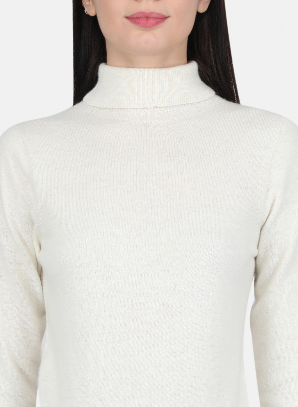 Women White Solid Top