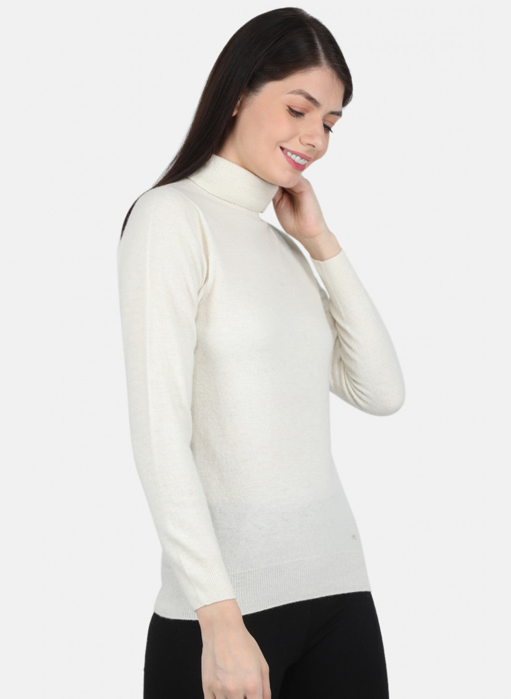 Women White Solid Top