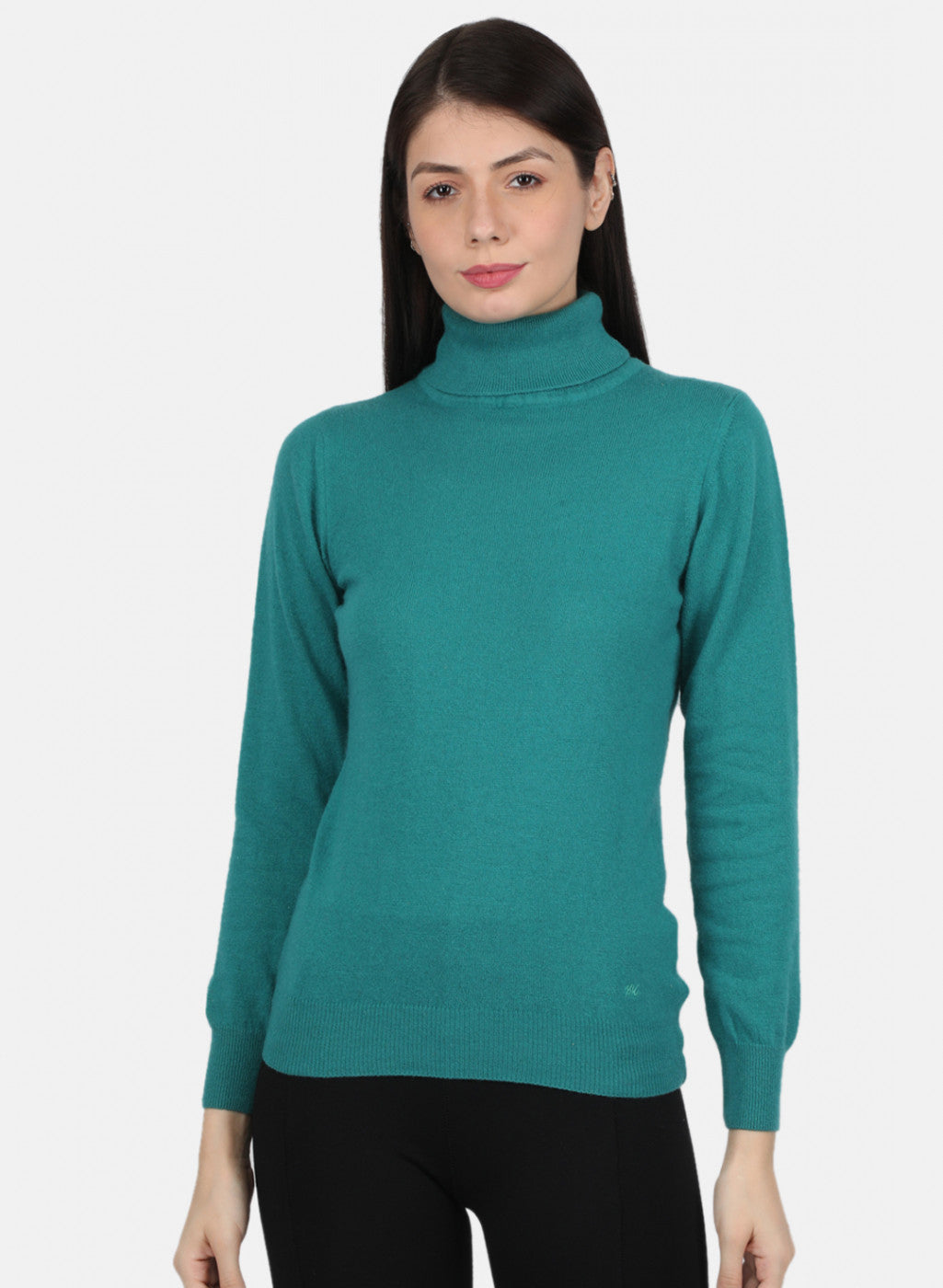 Women Green Solid Top