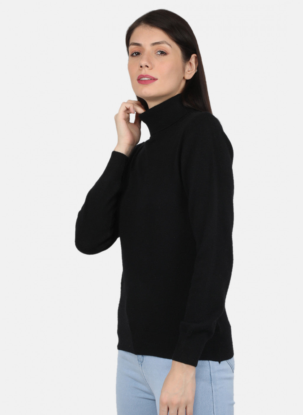 Women Black Solid Top