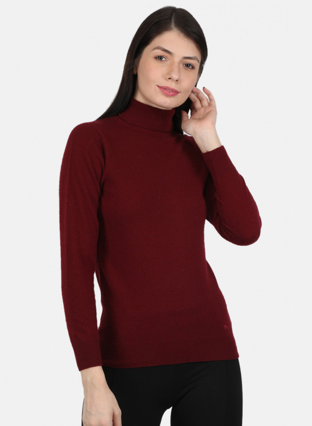 Women Maroon Solid Top