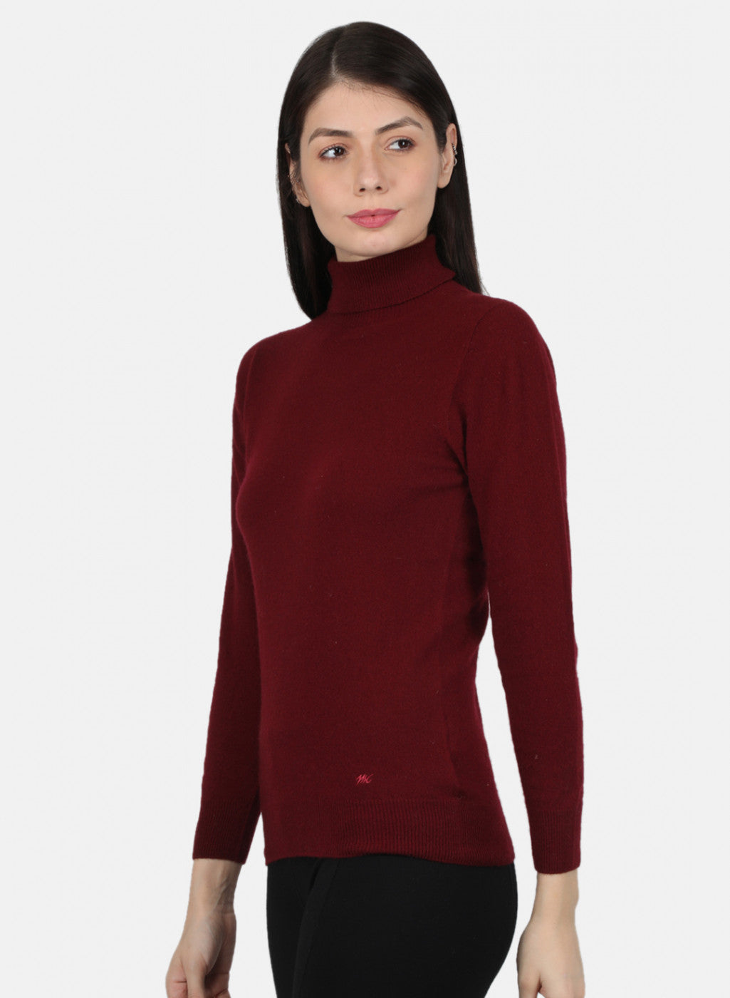 Women Maroon Solid Top