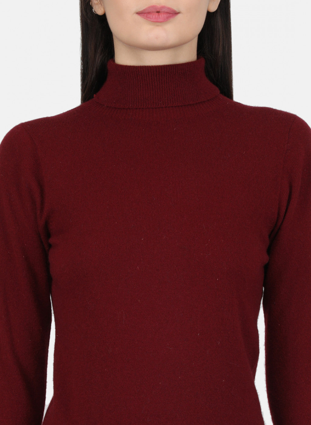 Women Maroon Solid Top