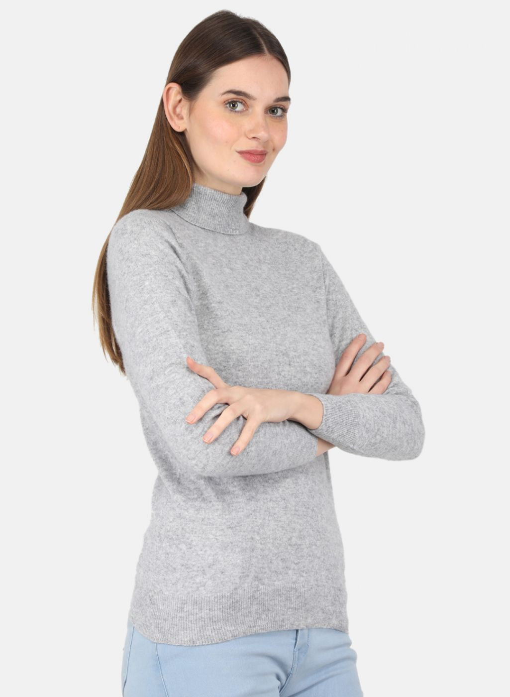 Women Grey Solid Top