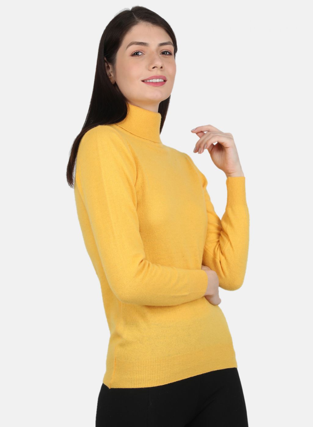 Women Yellow Solid Top