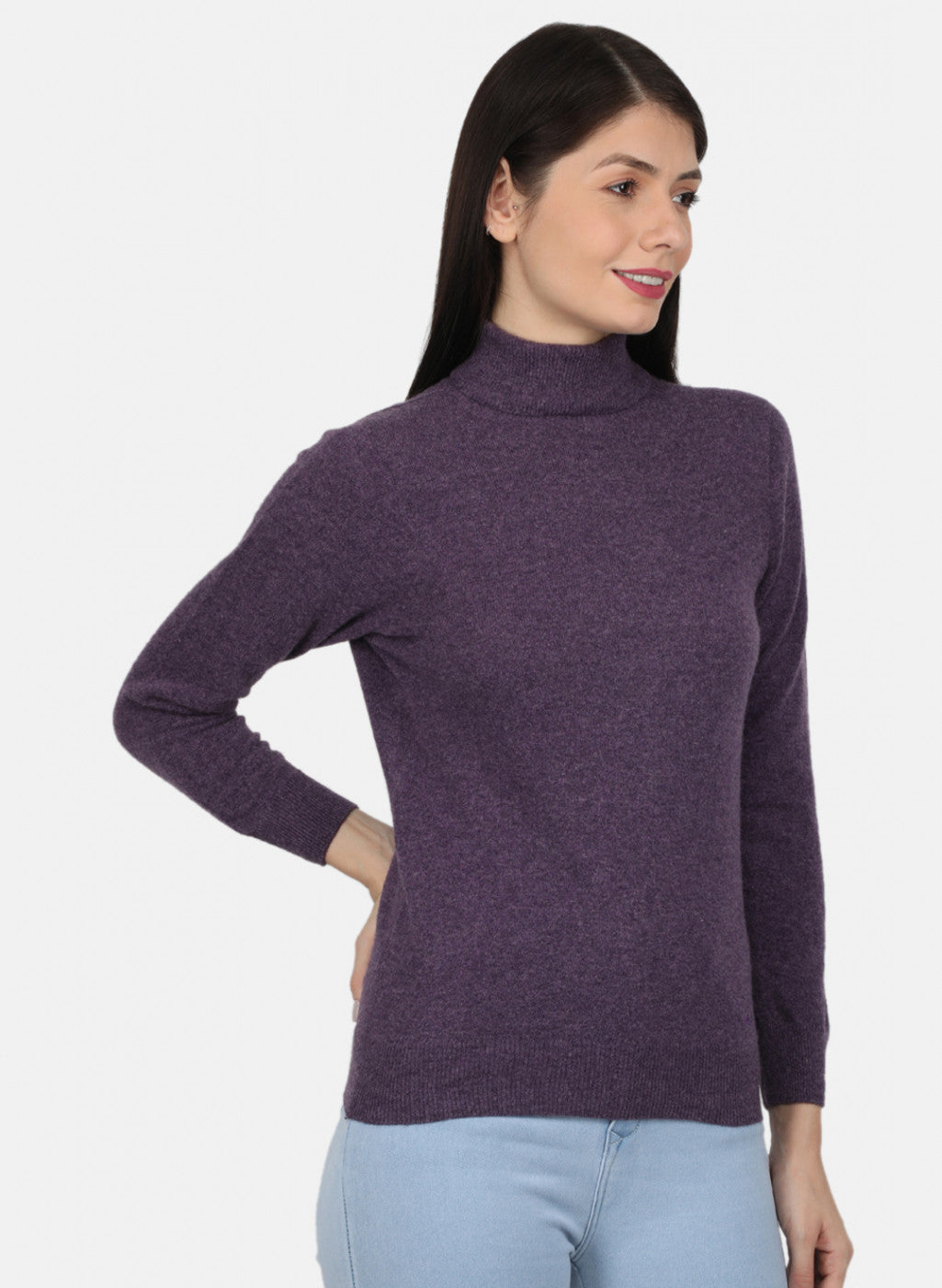 Women Purple Solid Top