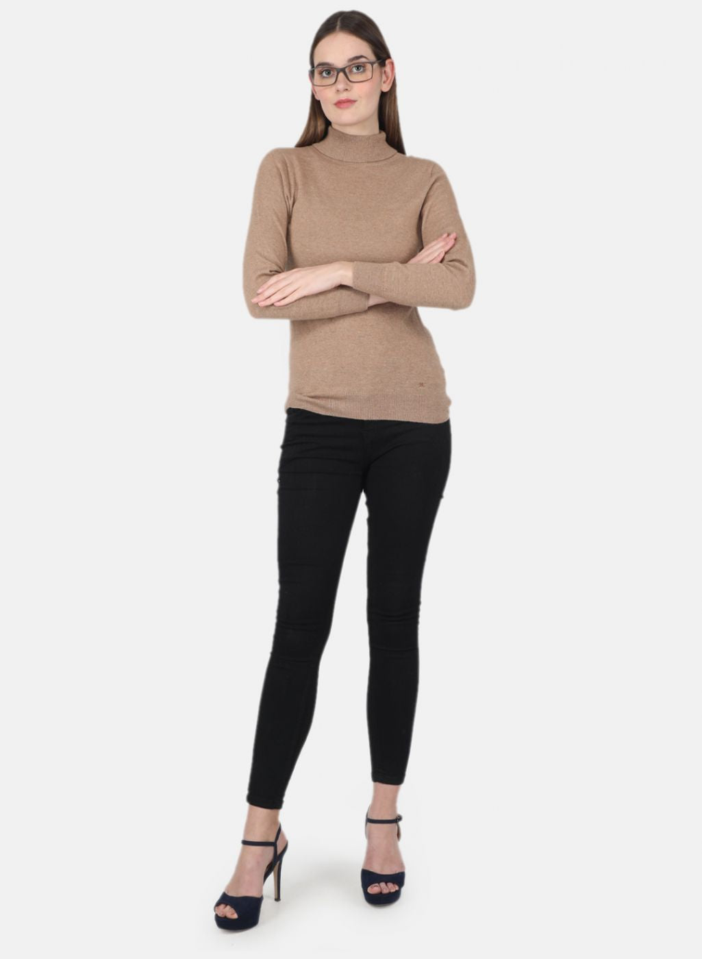 Women Beige Solid Top