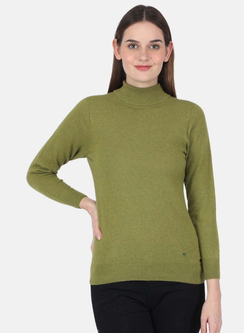 Women Green Solid Top