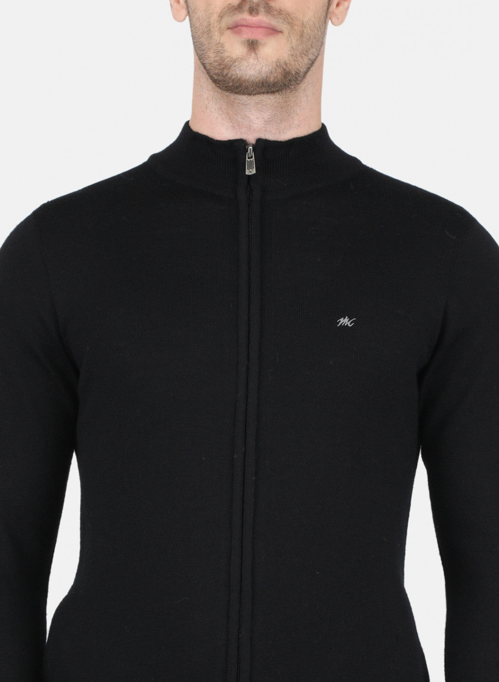 Men Black Solid Pullover