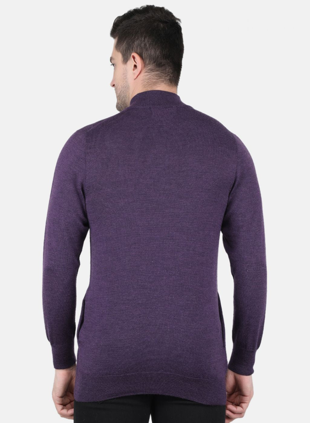 Men Purple Solid Pullover