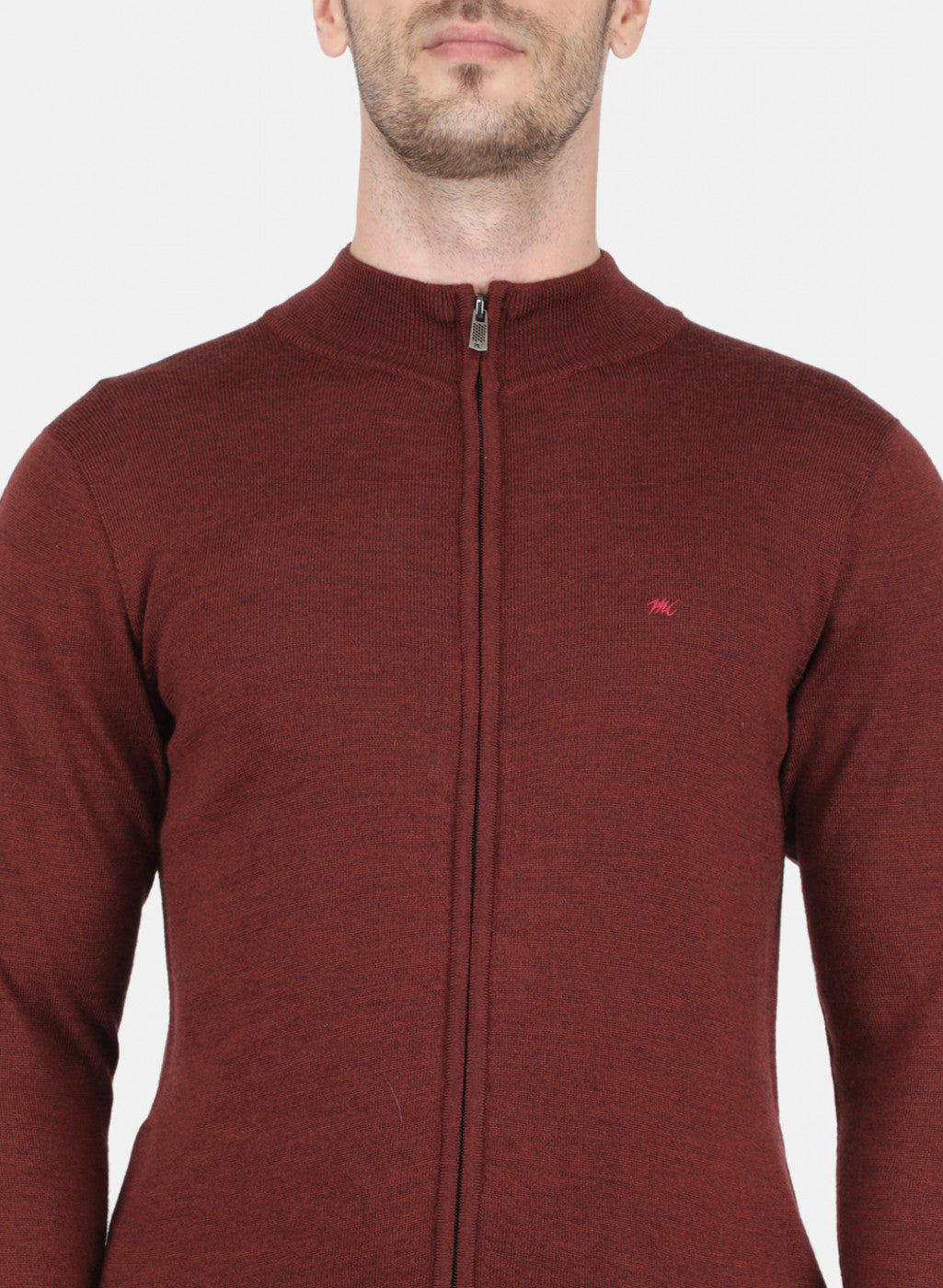 Men Brown Solid Pullover