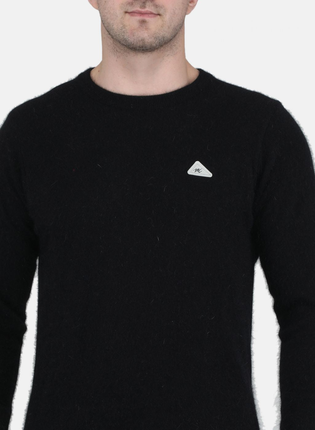 Men Black Solid Pullover