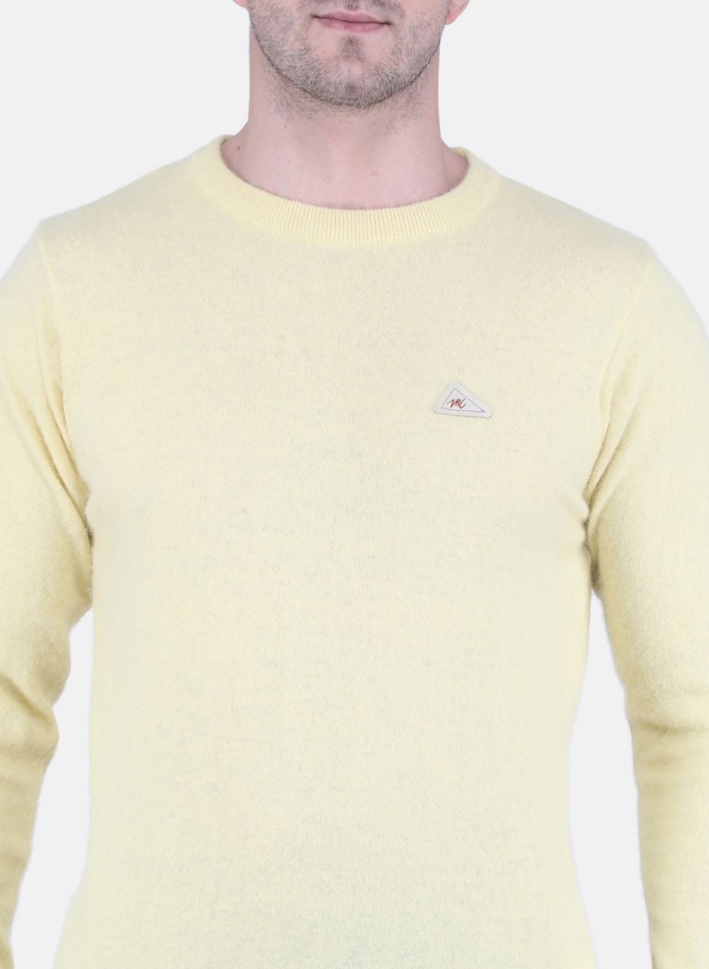 Men Yellow Solid Pullover