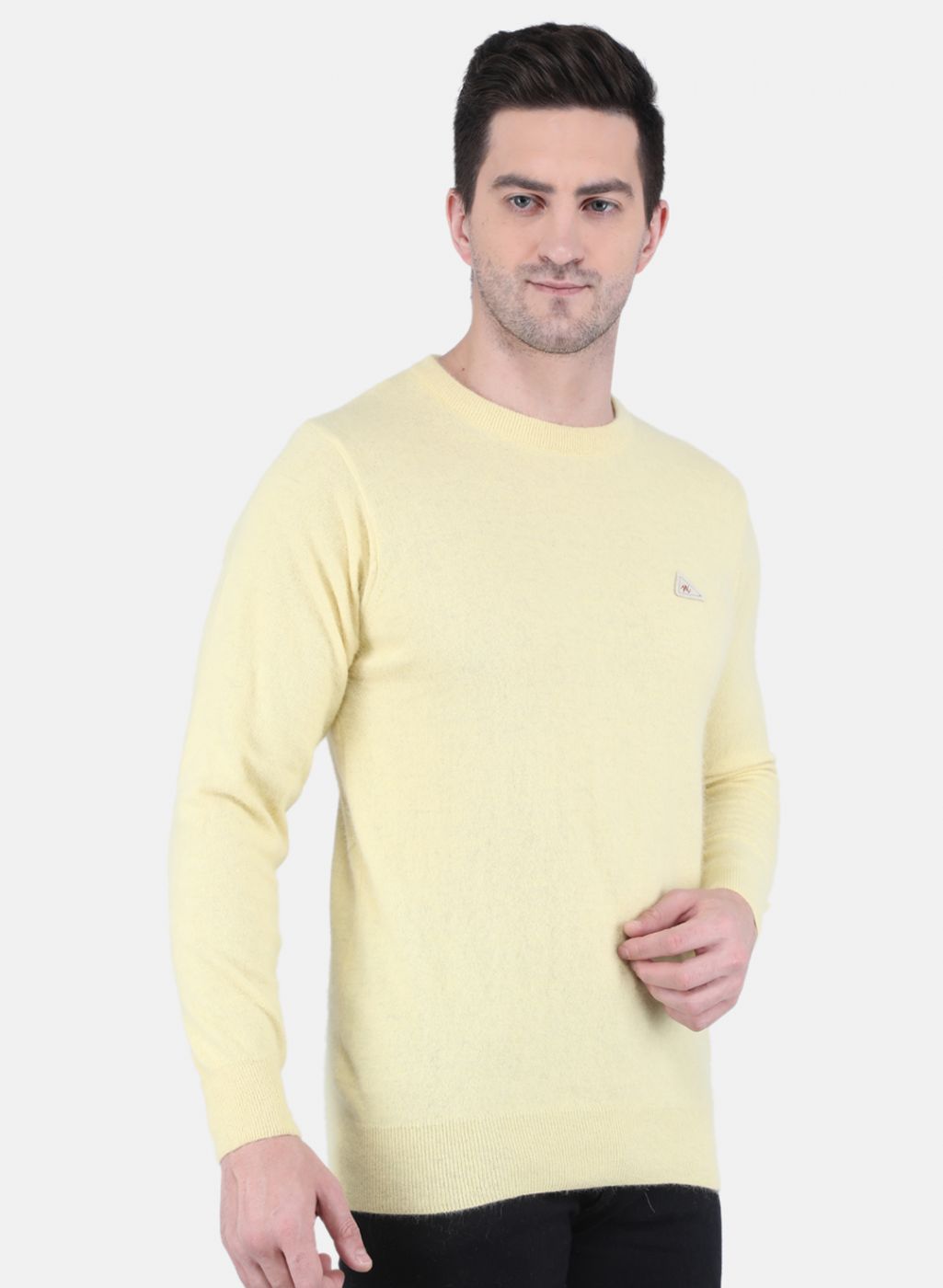 Men Yellow Solid Pullover