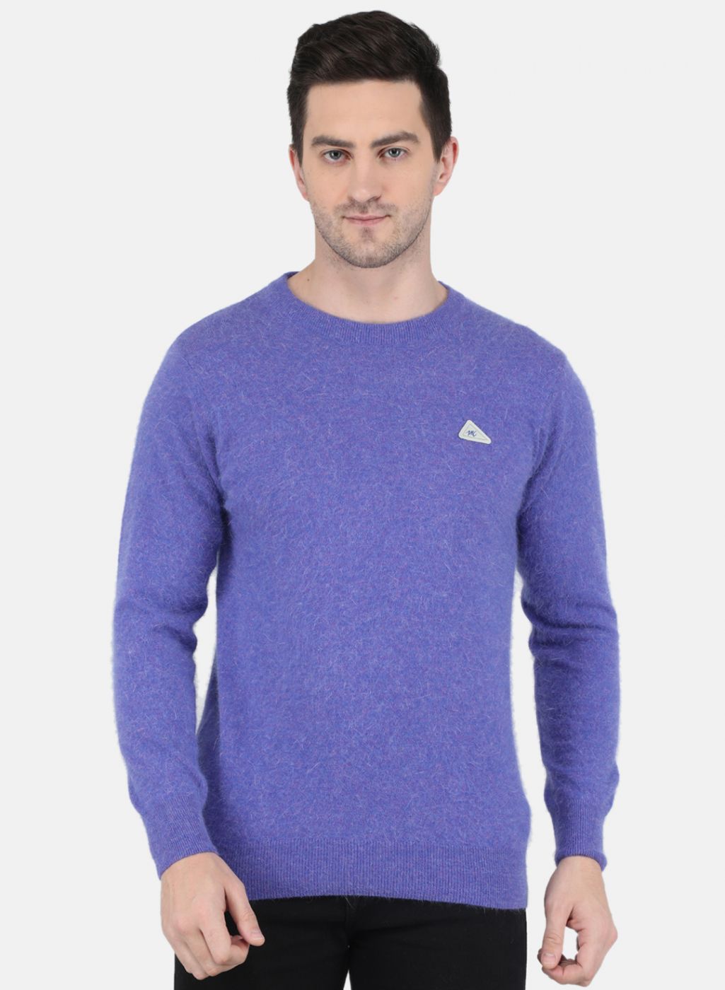 Men Purple Solid Pullover