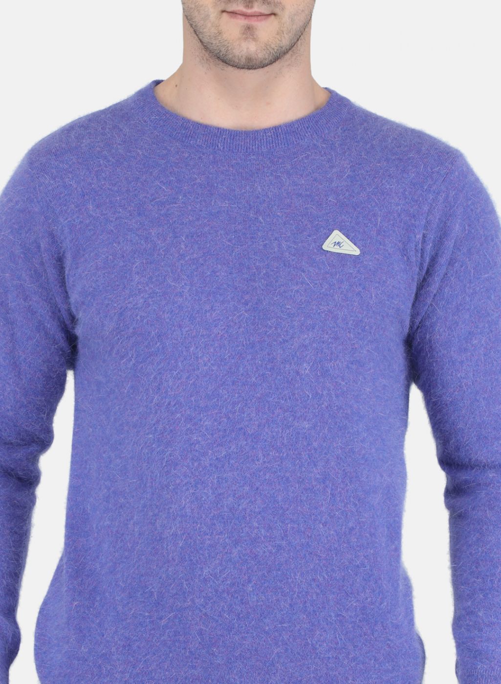 Men Purple Solid Pullover