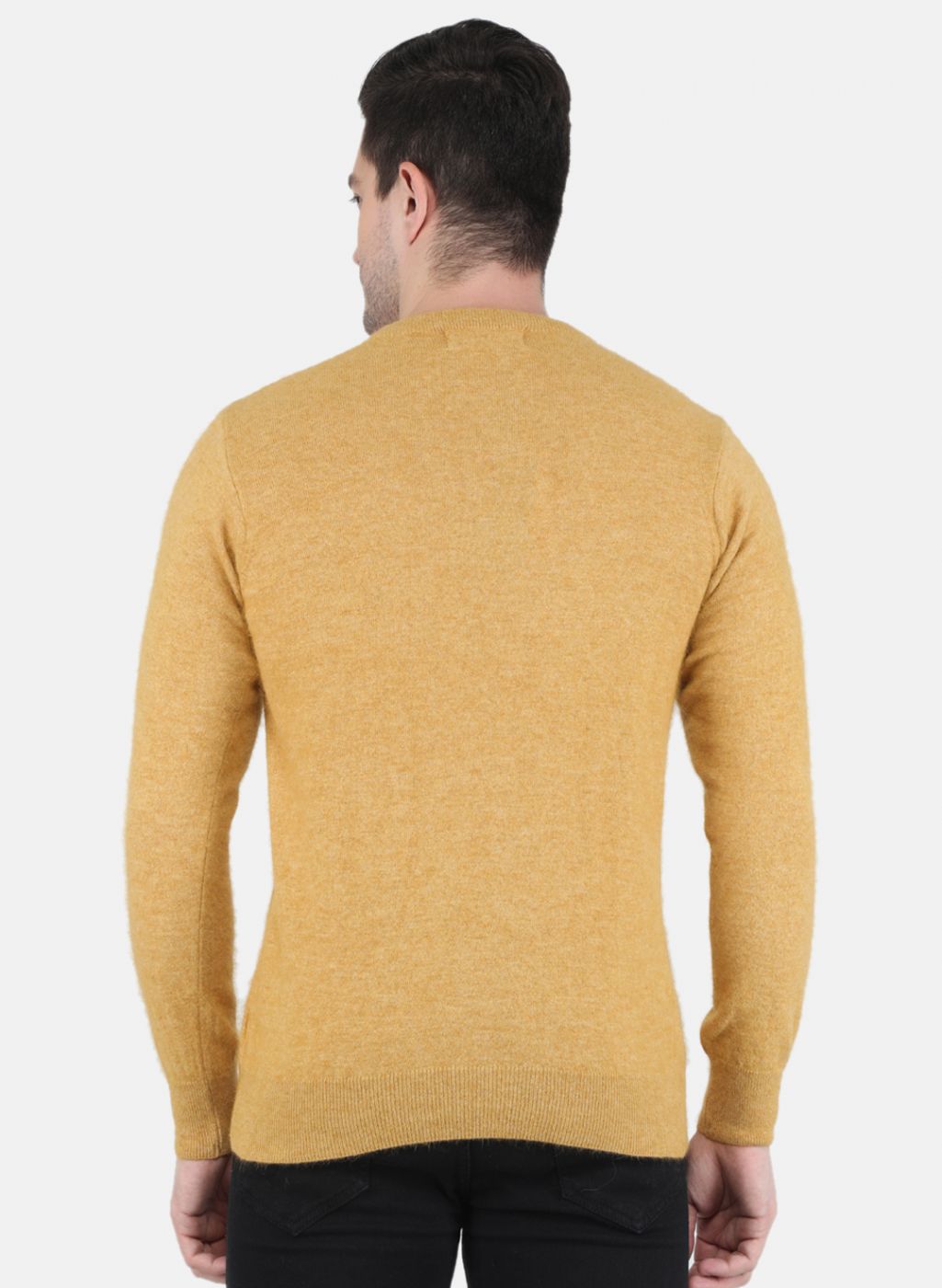 Men Yellow Solid Pullover