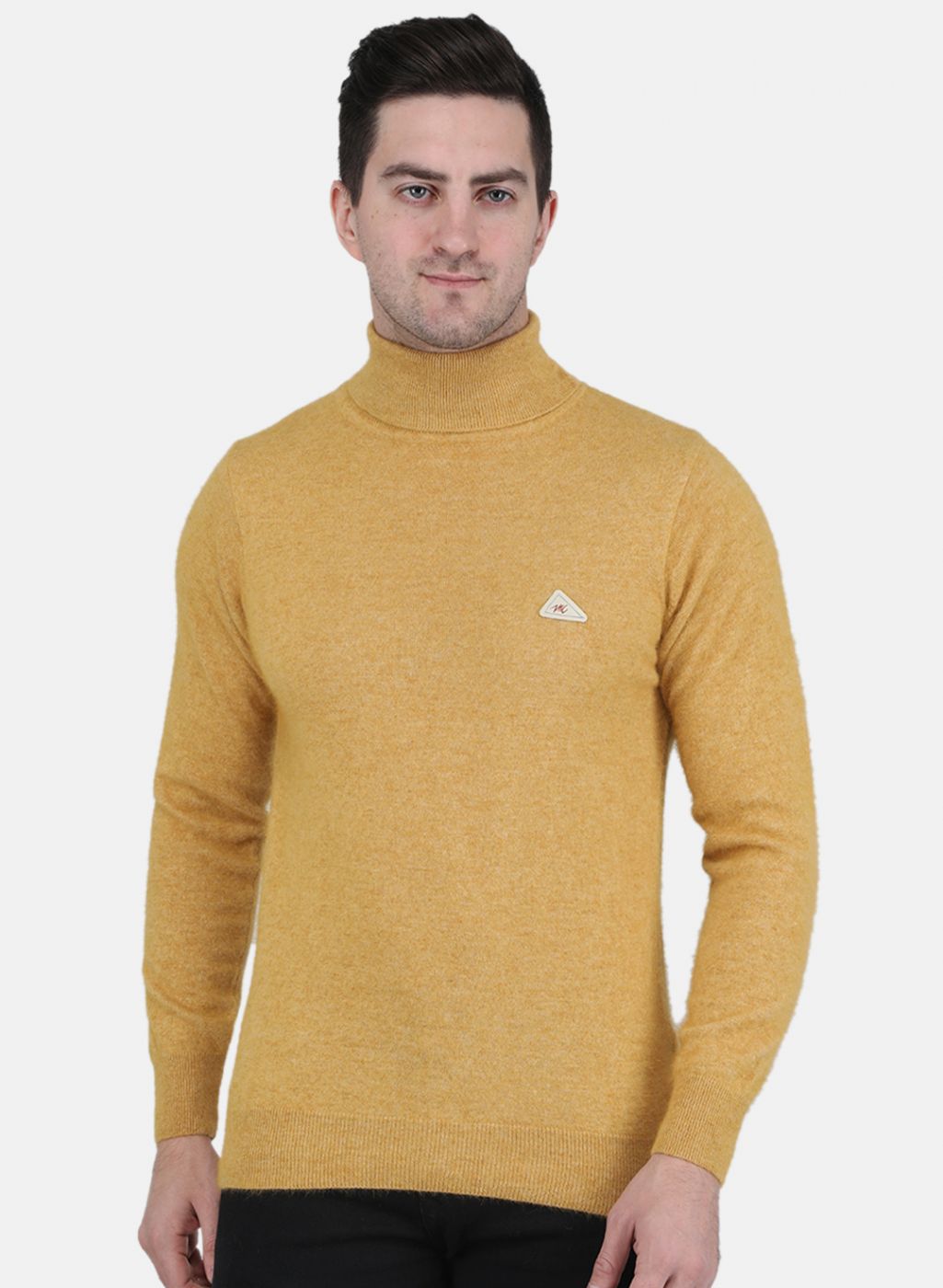 Men Yellow Solid Pullover