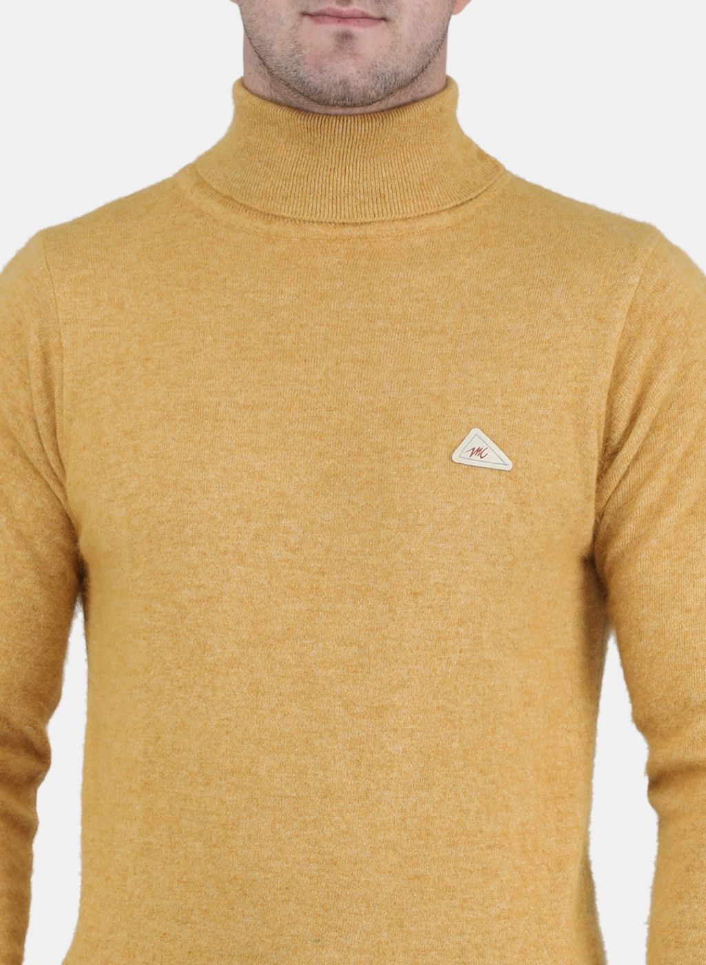 Men Yellow Solid Pullover