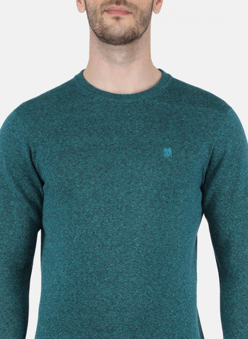 Men Green Solid Pullover