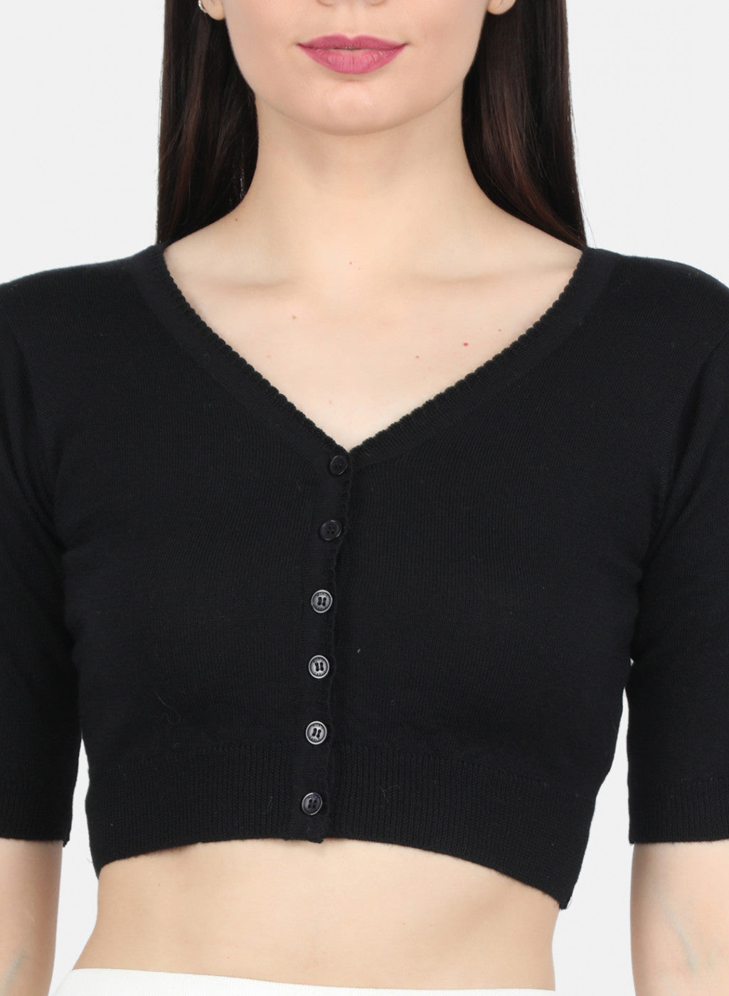 Women Black Solid Blouse