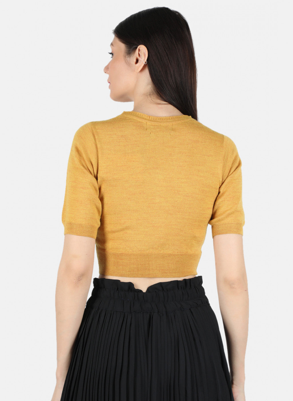 Women Yellow Solid Blouse