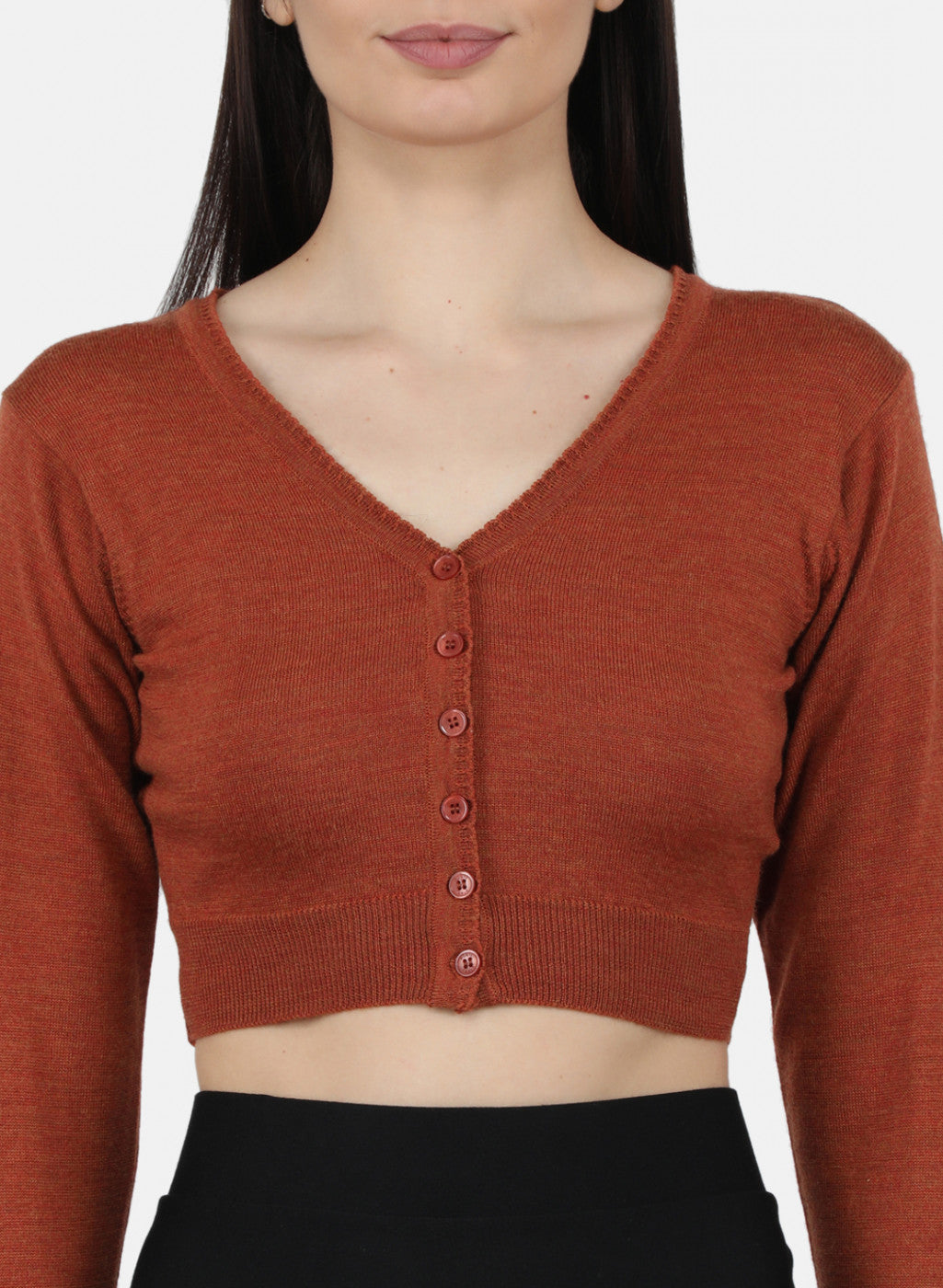 Women Orange Solid Blouse