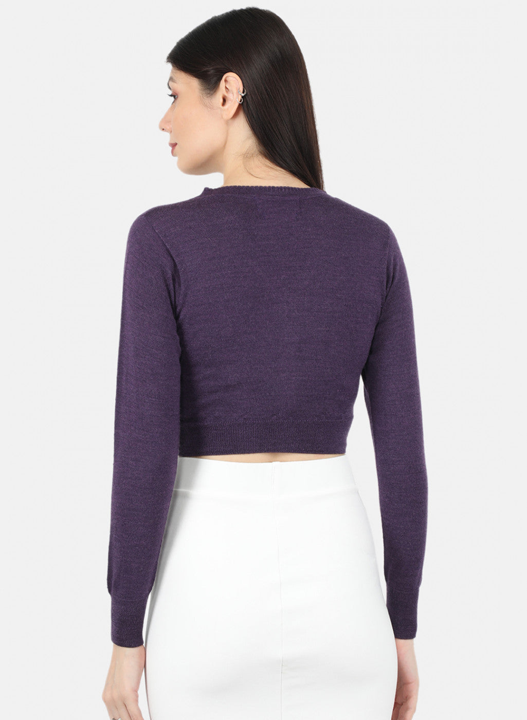 Women Purple Solid Blouse