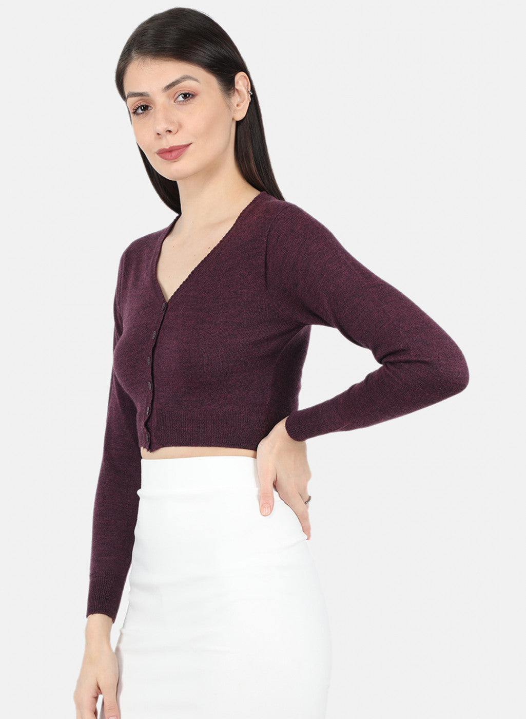 Women Maroon Solid Blouse