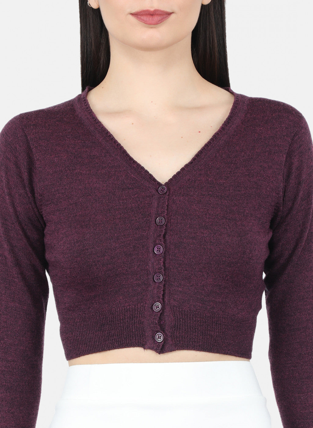 Women Maroon Solid Blouse