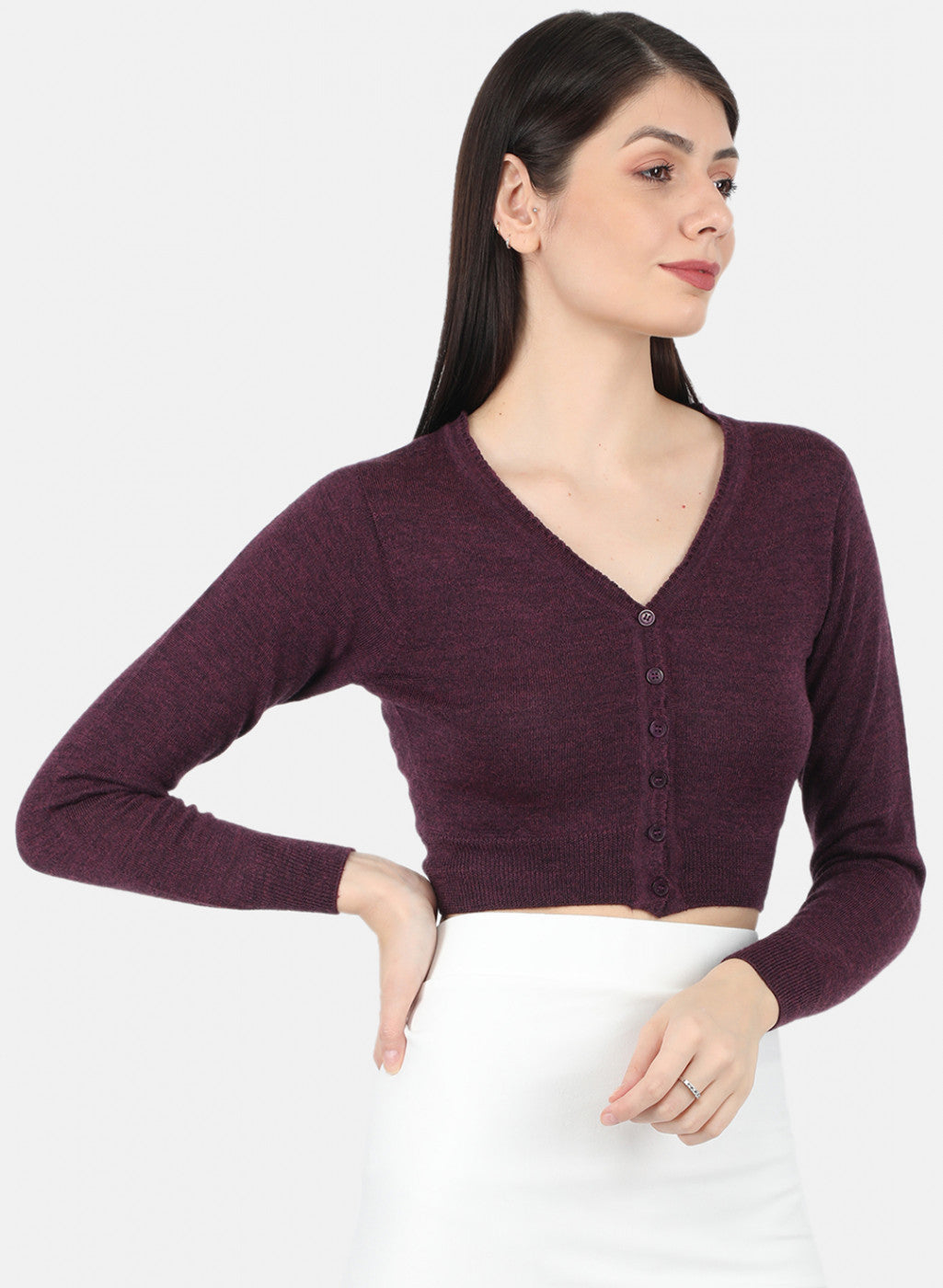 Women Maroon Solid Blouse