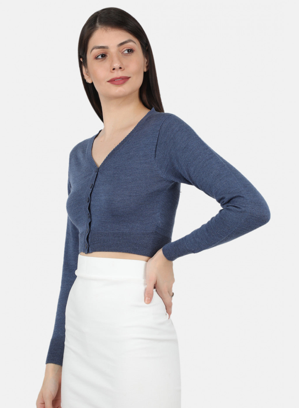 Women Grey Solid Blouse