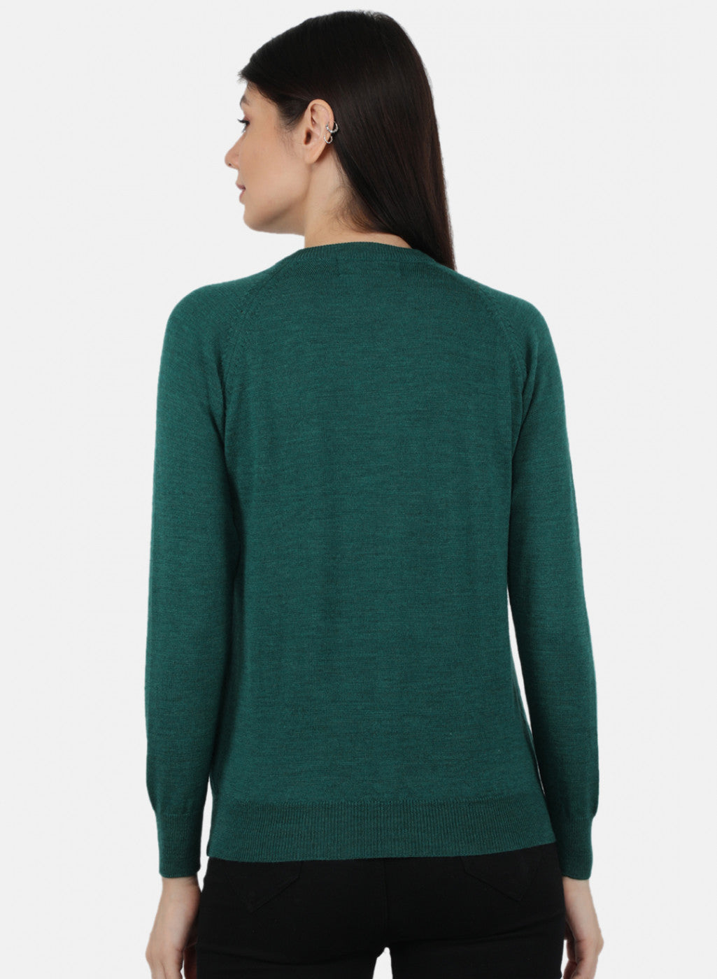 Women Green Solid Cardigan