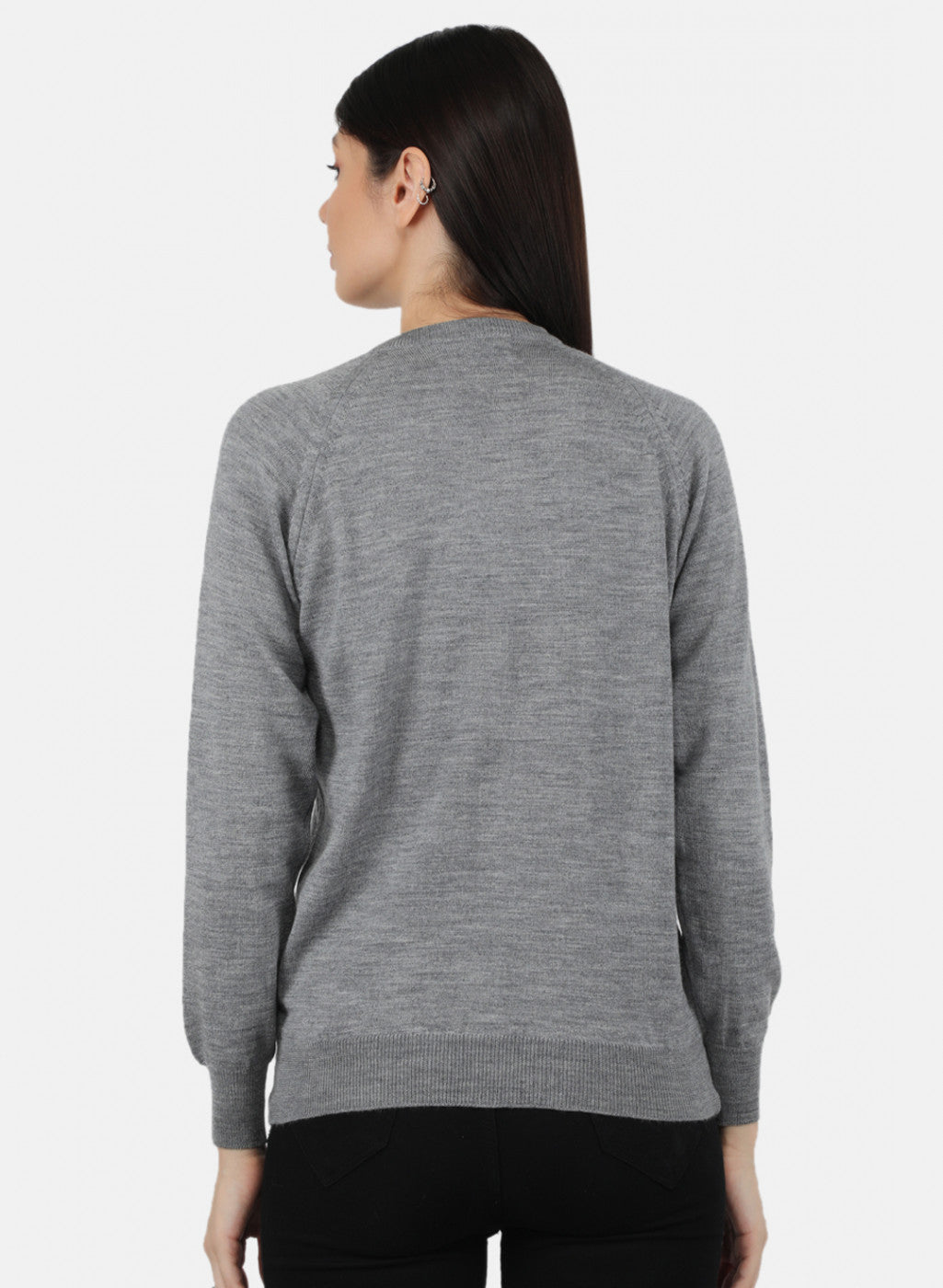 Women Grey Solid Cardigan