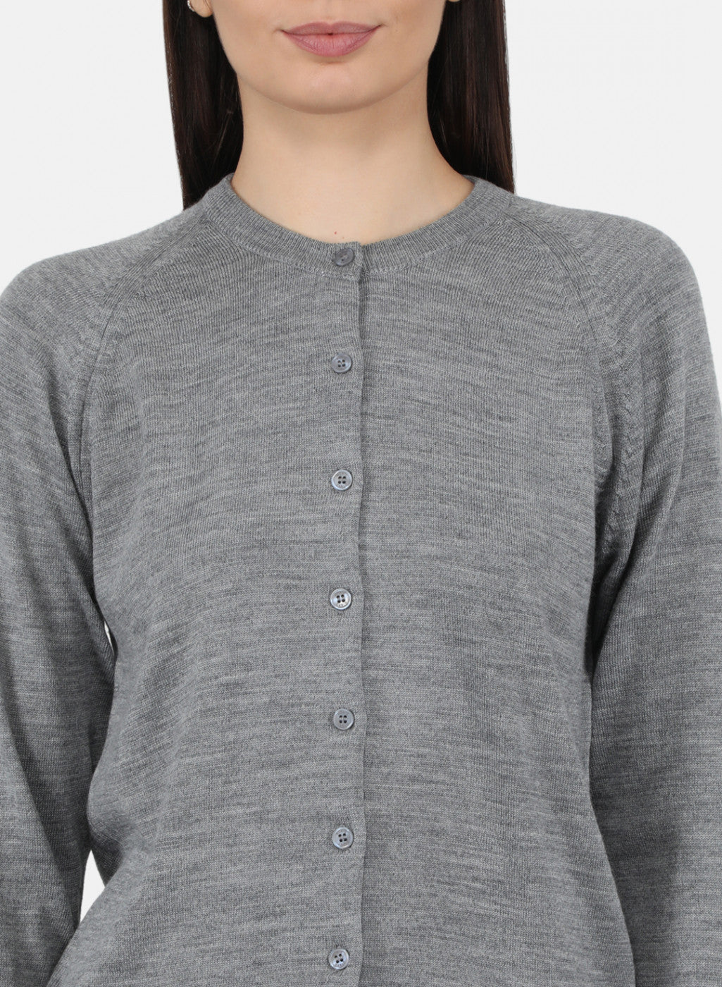 Women Grey Solid Cardigan