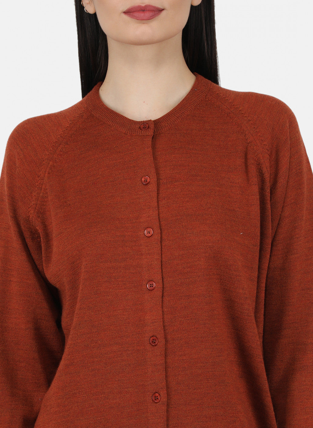 Women Orange Solid Cardigan