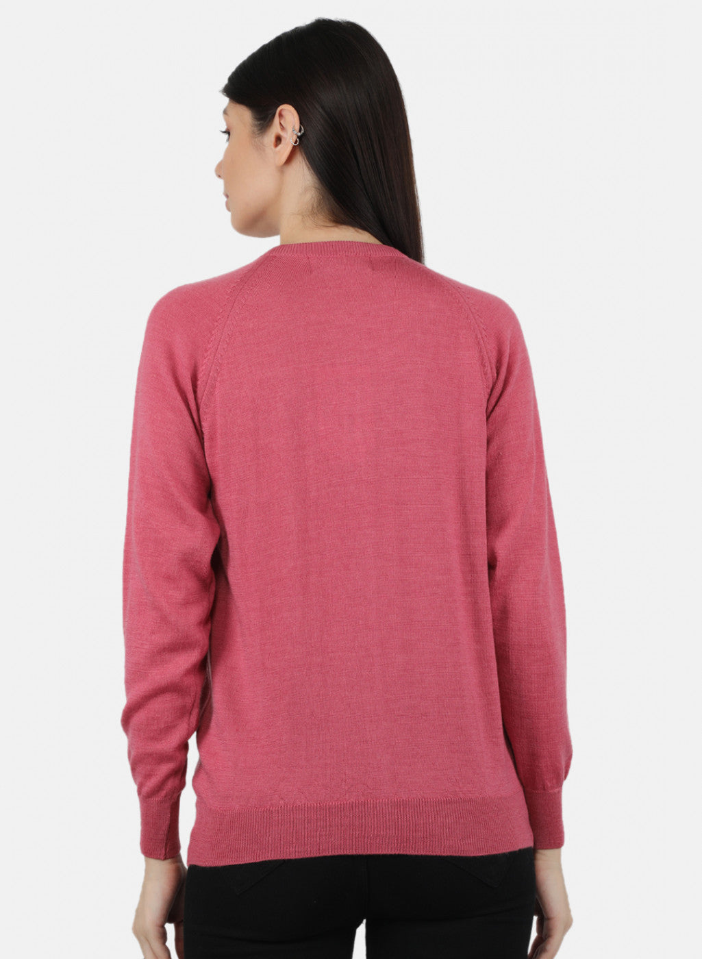 Women Pink Solid Cardigan