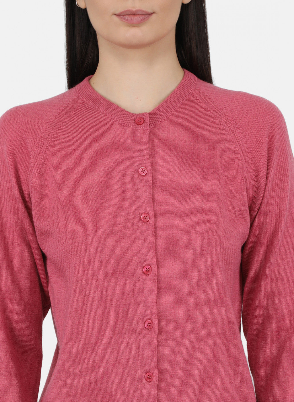 Women Pink Solid Cardigan