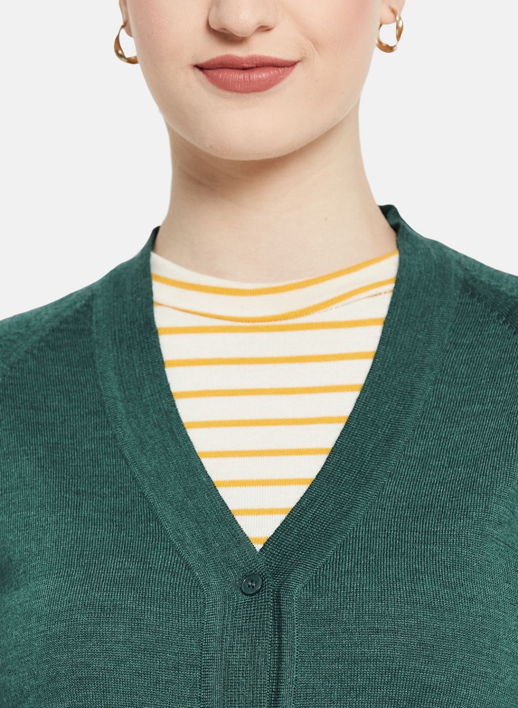 Women Green Solid Cardigan