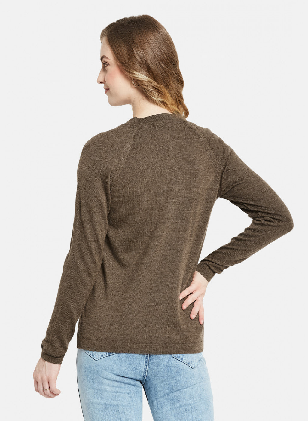 Women Brown Solid Cardigan