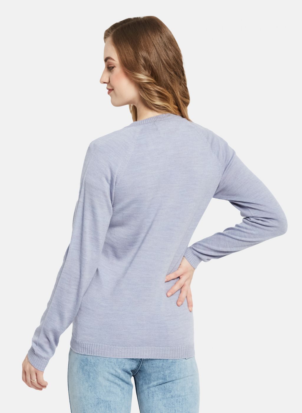 Women Blue Solid Cardigan