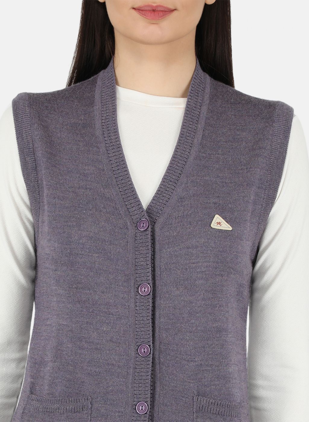 Women Blue Solid Cardigan