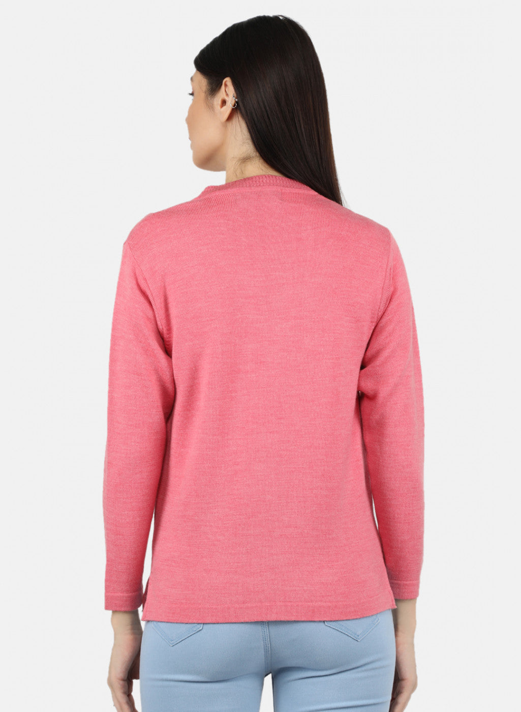 Women Pink Solid Cardigan