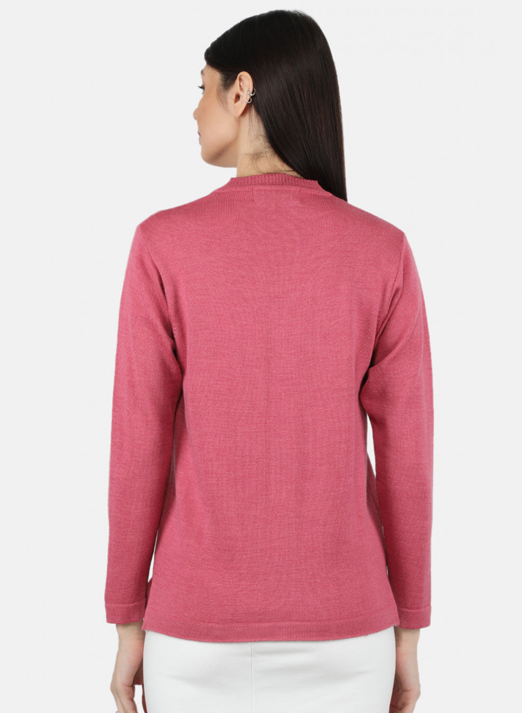 Women Pink Solid Cardigan