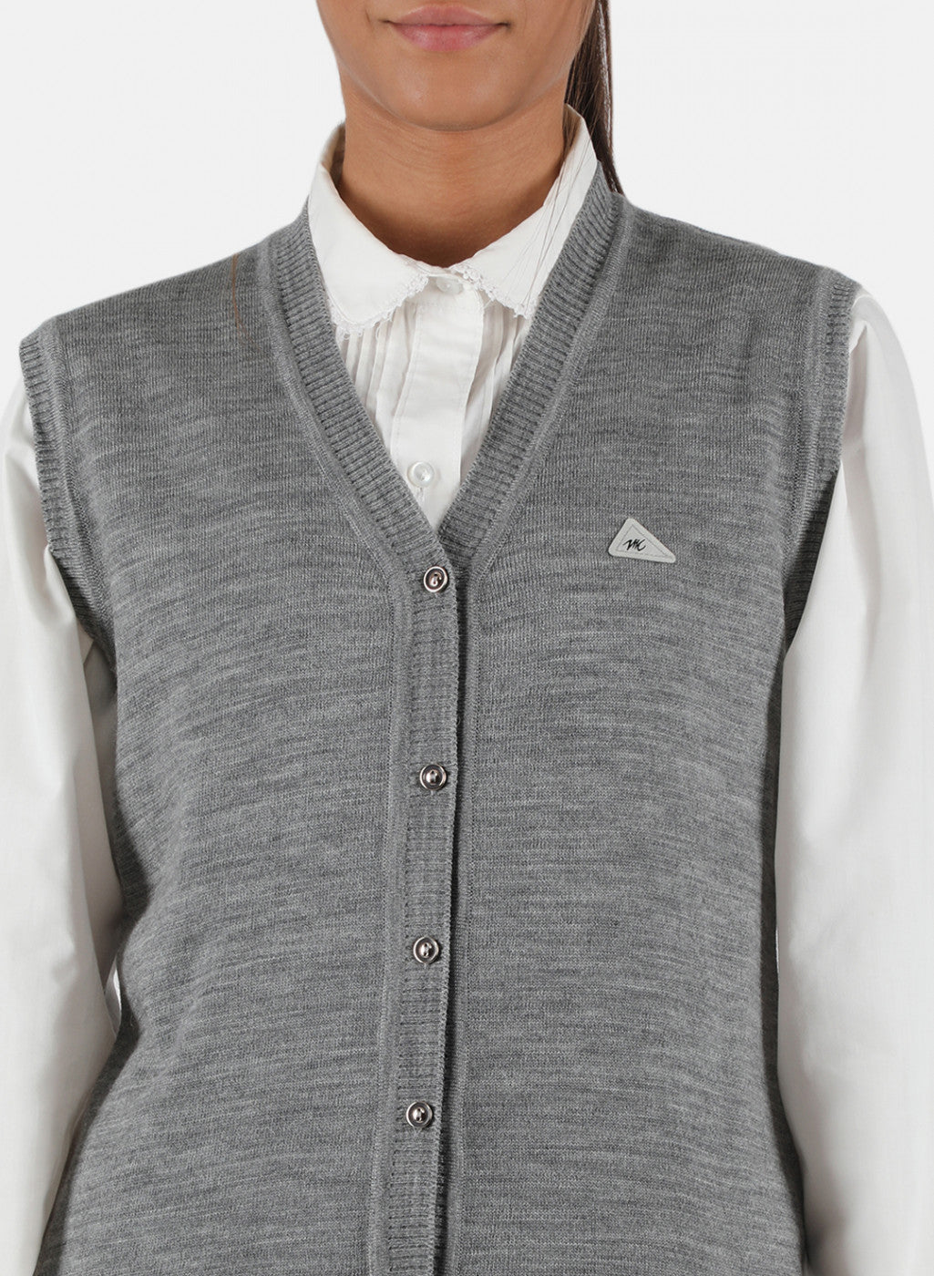 Women Grey Solid Cardigan