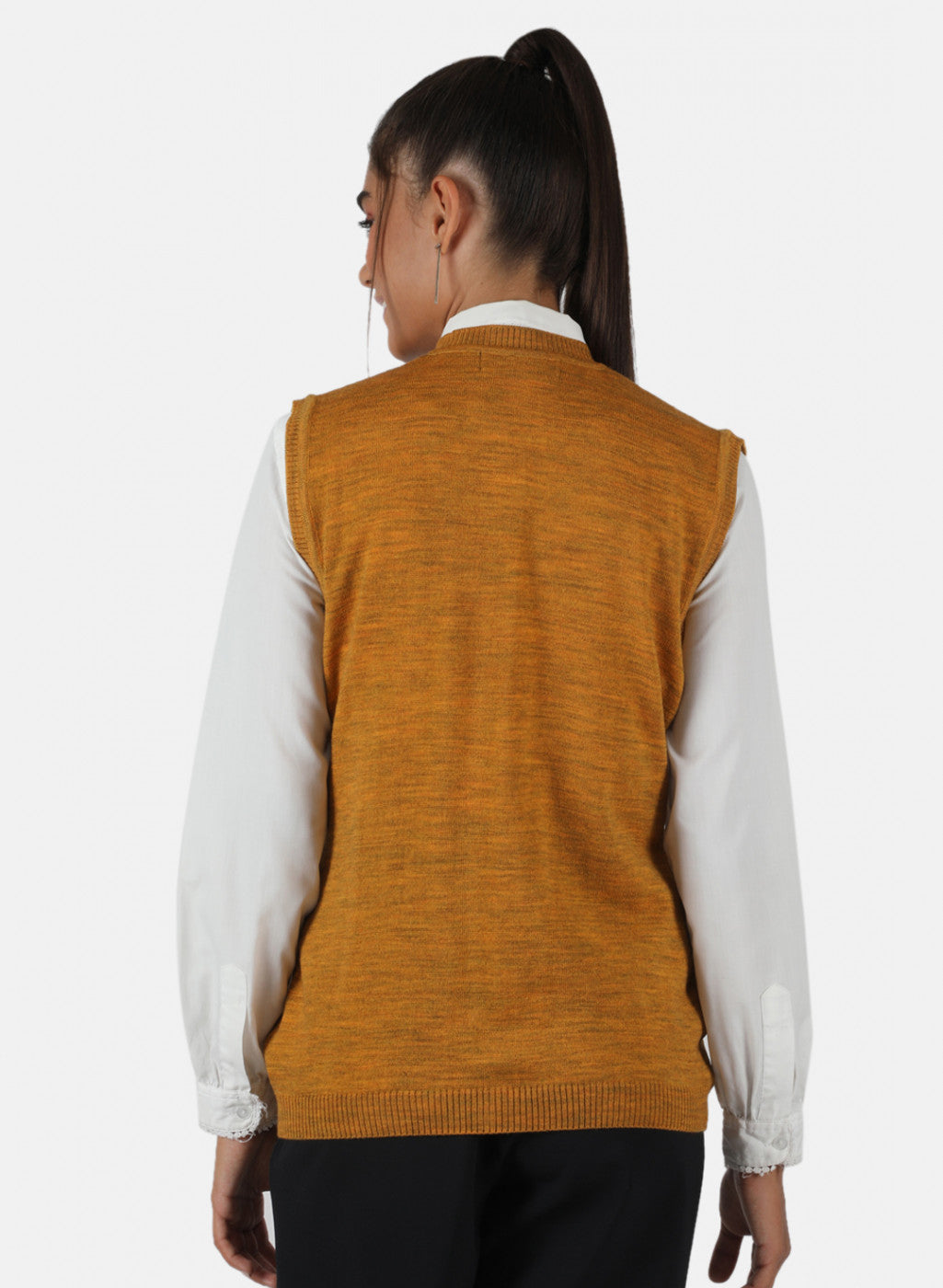 Women Yellow Solid Cardigan