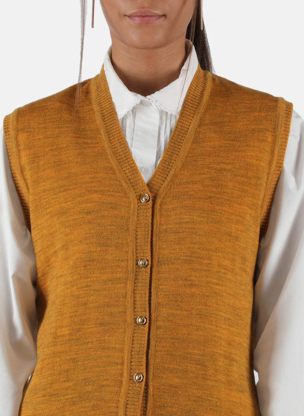 Women Yellow Solid Cardigan