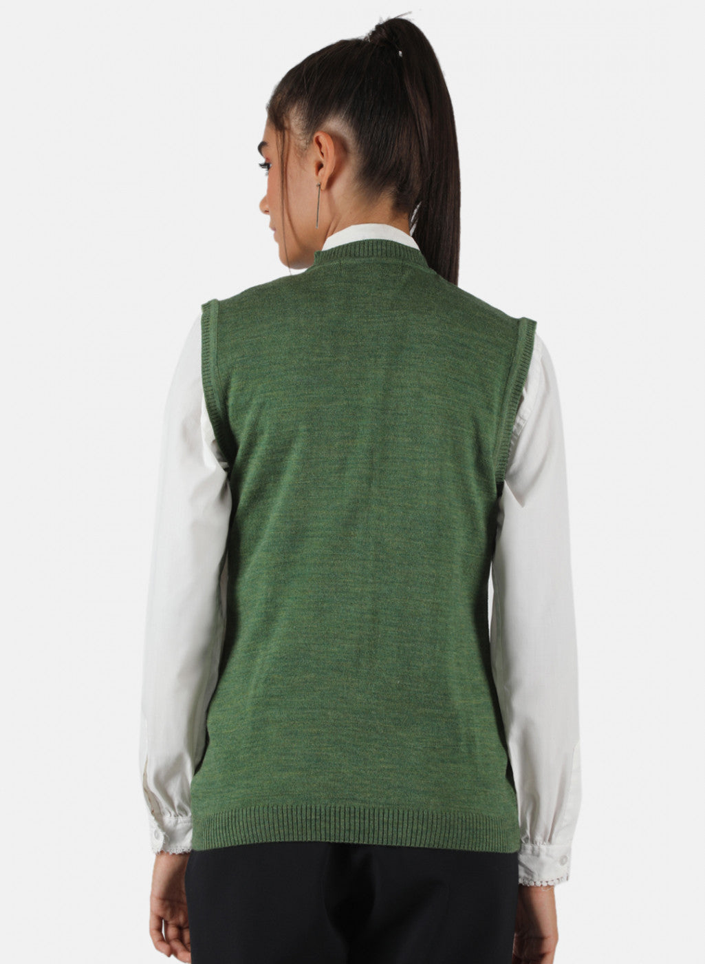 Women Olive Solid Cardigan